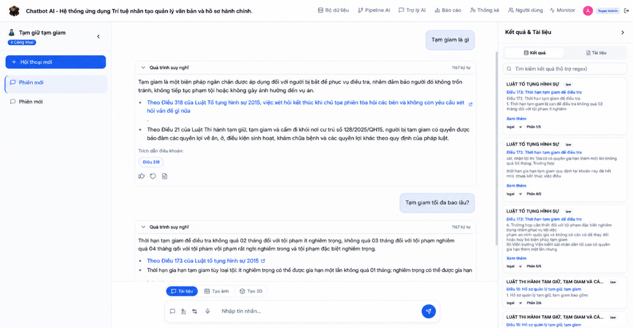 Chatbot AI - Hệ thống ứng dụng Trí tuệ nhân tạo quản lý văn bản và hồ sơ hành chính